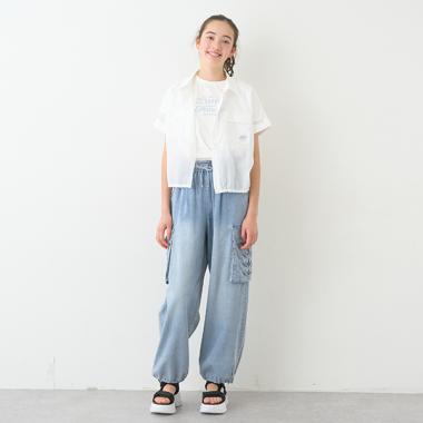 【ニコ☆プチ掲載】シアーシャツ＋ロゴTシャツセット