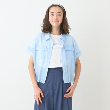 【ニコ☆プチ掲載】シアーシャツ＋ロゴTシャツセット