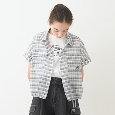 【ニコ☆プチ掲載】シアーシャツ＋ロゴTシャツセット