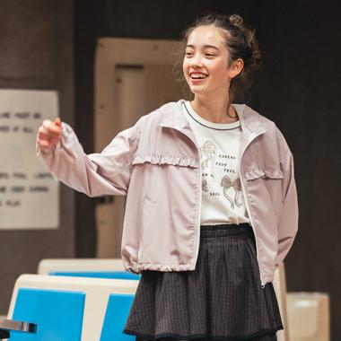 【撥水】【花粉ガード】フリルウィンドブレーカー