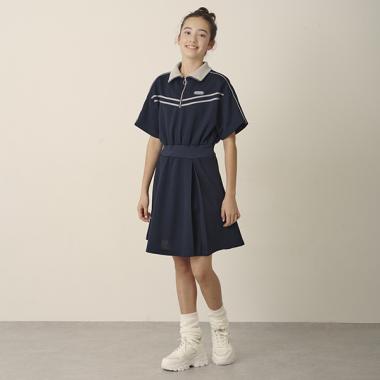 ハーフZIPカットワンピース