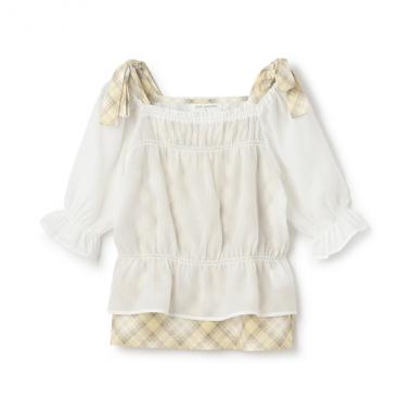 ショルダーリボンブラウスセット