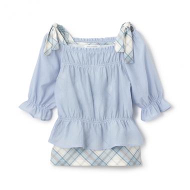 ショルダーリボンブラウスセット