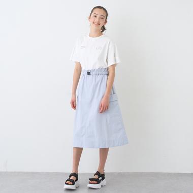 【Cuugal掲載】【接触冷感/撥水/UVカット】ドッキングカーゴワンピース