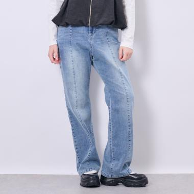 ストレッチデニムフレアパンツ