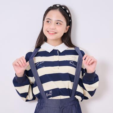 らくがき刺しゅうラガーシャツ