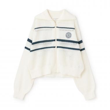 メッシュニットZIPカーディガン