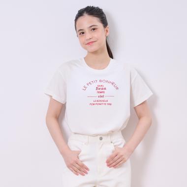 【接触冷感】【抗菌】カップつきロゴTシャツ