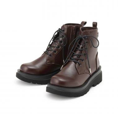 【軽量ソール】厚底レースアップブーツ