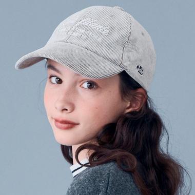 コーデュロイロゴ刺しゅうキャップ