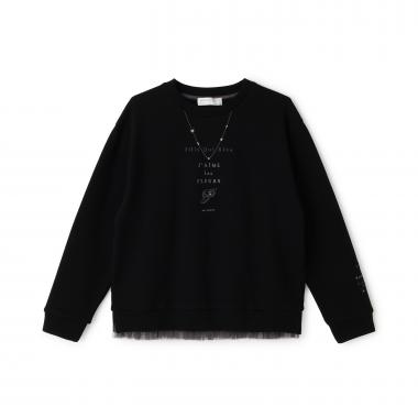 ネックレスロゴトップス