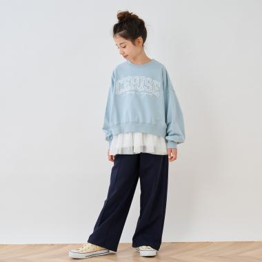 【130cmあり】サスつきワイドパンツ