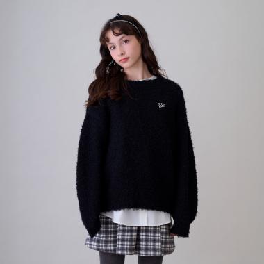 ブークレーニット×チュニックトップス