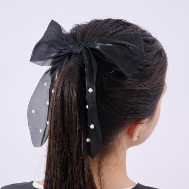 シアーパールリボンヘアゴム