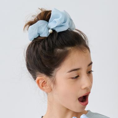 オーガンジーボリュームシュシュ