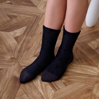 シャギーリブクルーソックス