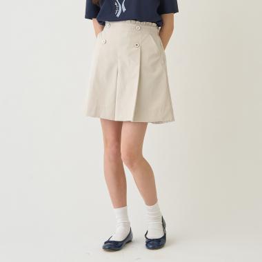 ボタンタックキュロット