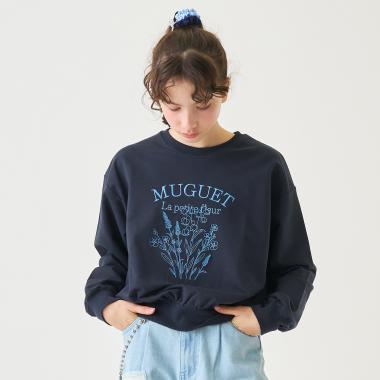 フラワー刺しゅうプルオーバー