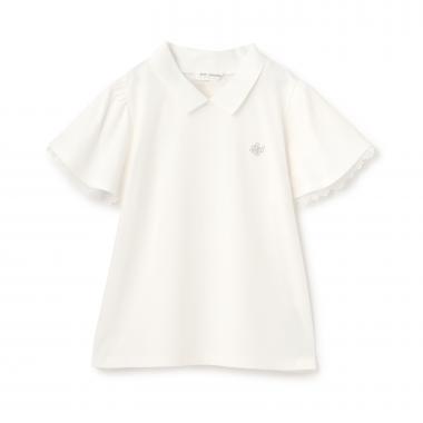 【UVカット】衿つきレースカットソーブラウス