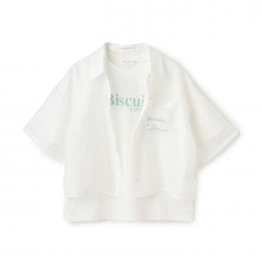 半袖シアーシャツ×Tシャツセット