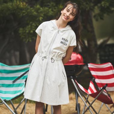 【130cmあり】ジップパーカワンピース