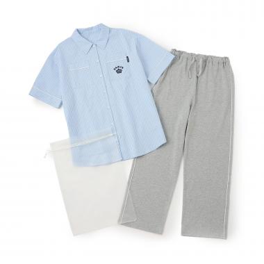 【ワンマイルウェア】シャツ＆ロングパンツセット