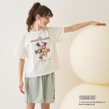 【PEANUTS】【接触冷感】グラフィックレギュラーTシャツ