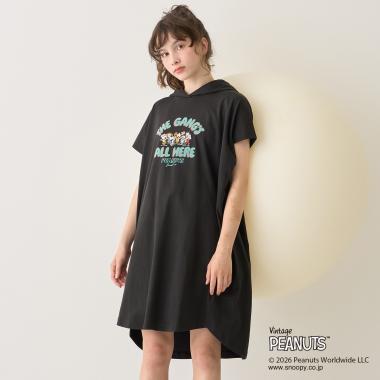 【PEANUTS】【接触冷感】フレンチパーカワンピース