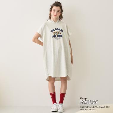 【PEANUTS】【接触冷感】フレンチパーカワンピース