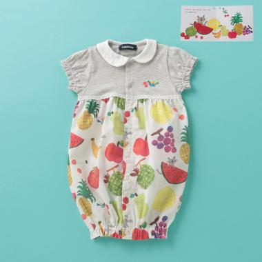 【コロボックルコラボ】 フルーツ柄切り替え2WAYオール