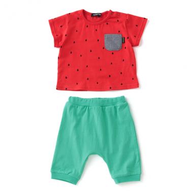 フルーツモチーフTシャツ×パンツセット