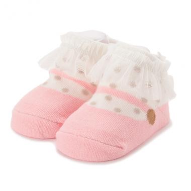 チュールつきバレエシューズ風カップソックス