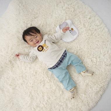 ライオンアップリケ長袖カバーオール