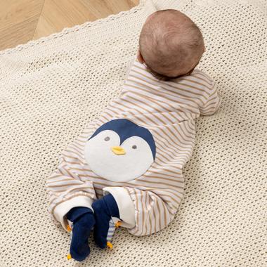 お尻アニマルボーダー長袖2wayオール