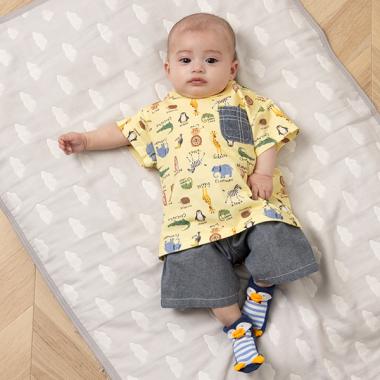 アニマル柄半袖Tシャツセットアップ