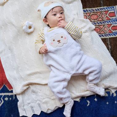 アニマルTシャツ×ボアサロペットセット