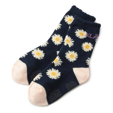 マーガレット柄クルーソックス