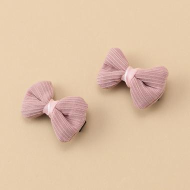 リボンヘアクリップ2個セット