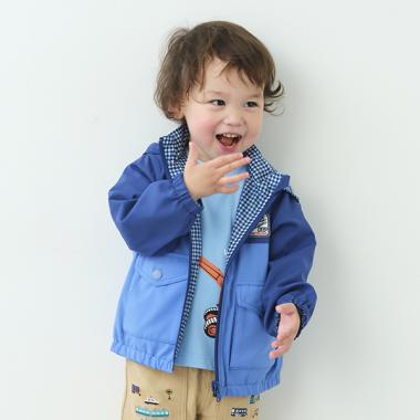 バイカラー×チェックリバーシブルマウンテンパーカ