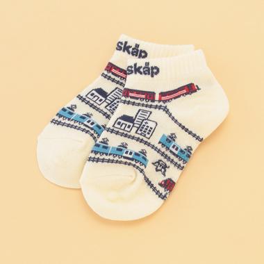 電車と線路スニーカーインソックス【日本製】