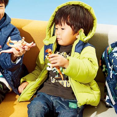 恐竜配色3way中わたブルゾン