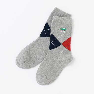 車アーガイルクルーソックス