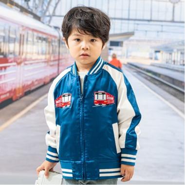 電車×恐竜スカジャン