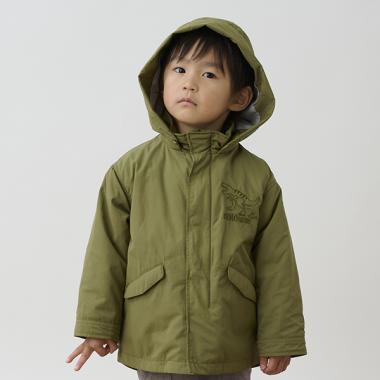 恐竜ライナーつきモッズコート