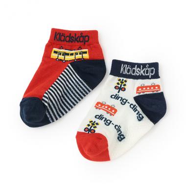 電車柄ショートソックス2足セット