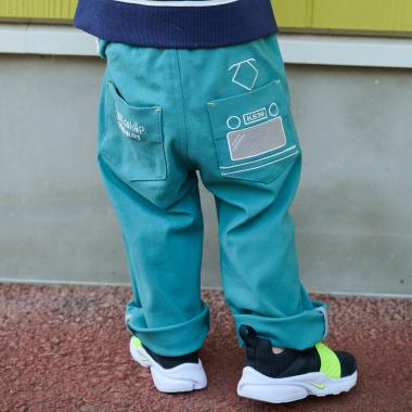 電車ロング丈ペインターパンツ