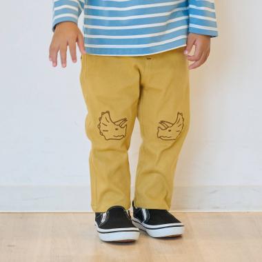 恐竜と火山ロング丈テーパードパンツ