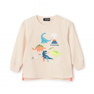 恐竜アップリケ長袖Tシャツ
