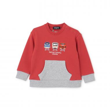 正面電車配色トレーナー