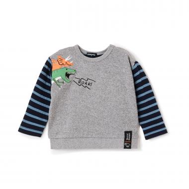 恐竜接結長袖Tシャツ